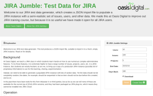 JIRA Jumble  Test Data for JIRA